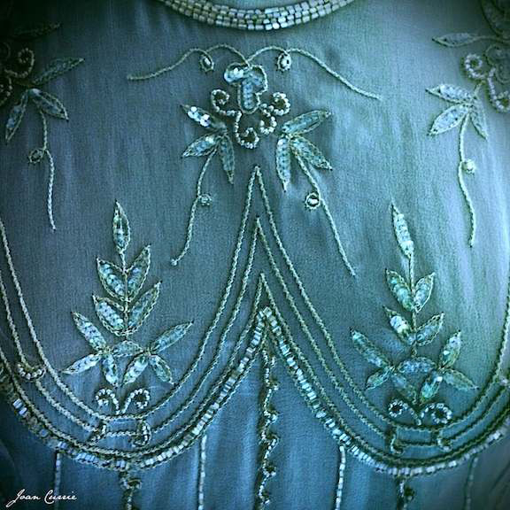 Blue sequin top by Joan Currie