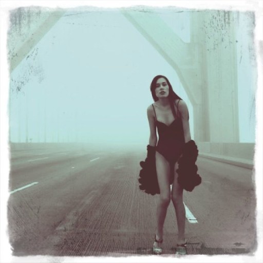 Lauren DiMarco on Oakland Bridge