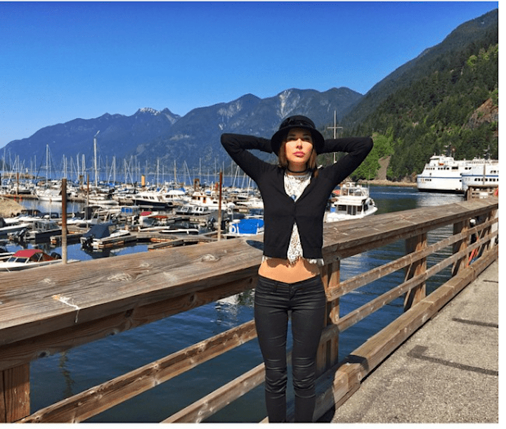 Lauren in Vancouver at ferry docks